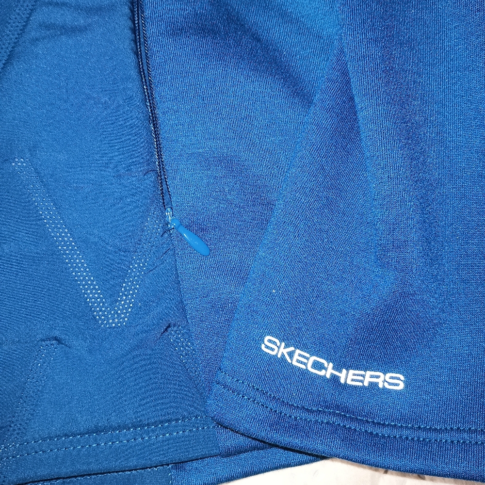 Skechers Performance Quilted Blue Jacket M - Picture 6 of 9